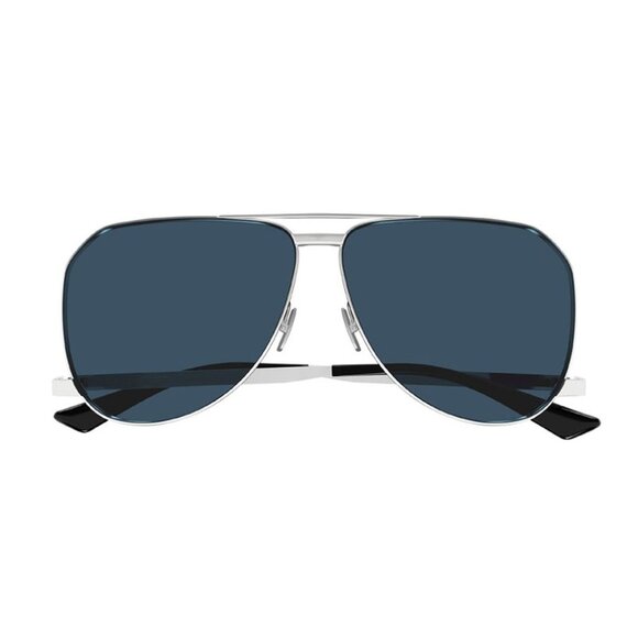 NWT SAINT LAURENT SILVER BLUE UNISEX SUNGLASSES - Picture 3 of 5
